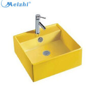 Black color ceramic decorative hand art basin for sale 